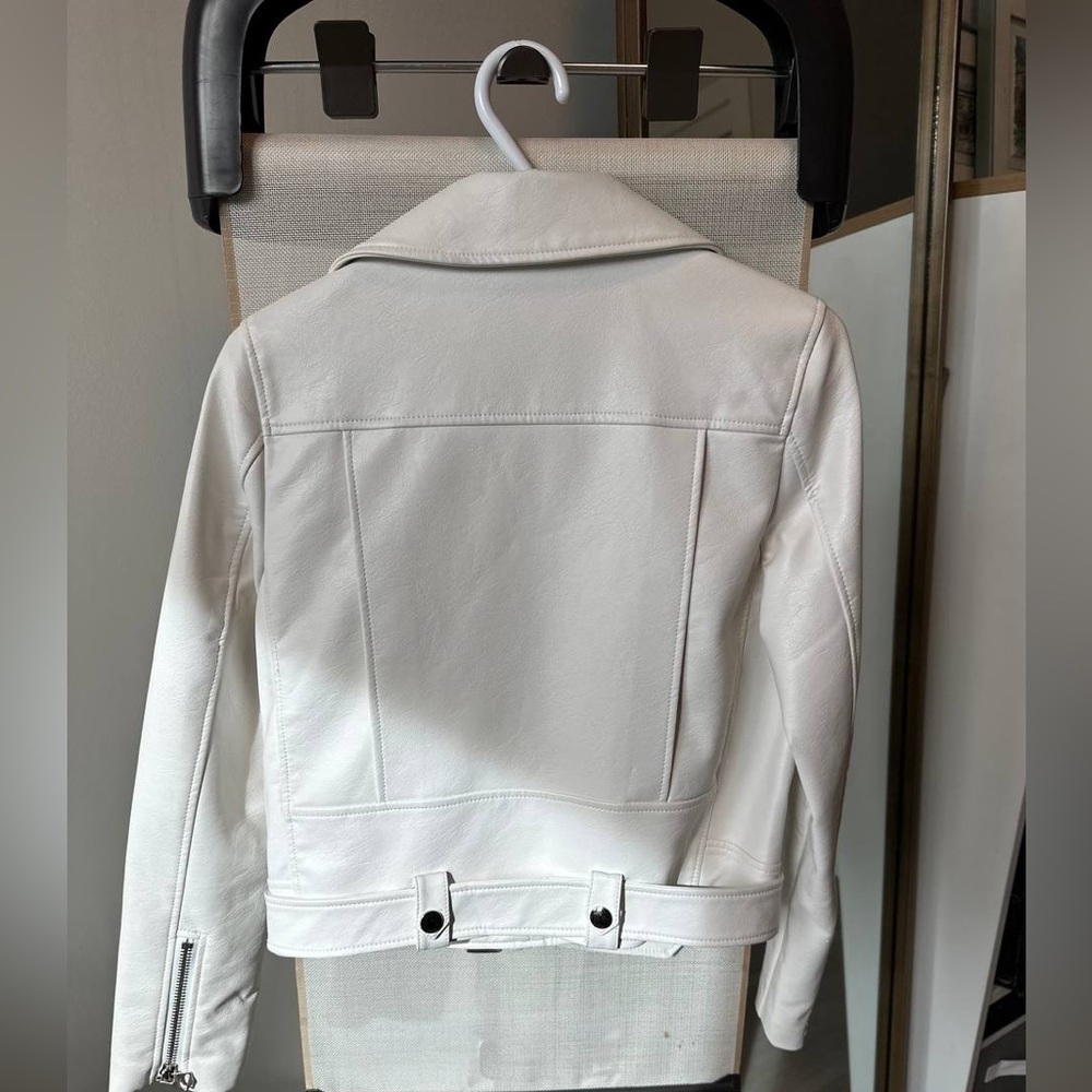 New! Noize Faux Leather Moto Jacket – White – Women’s Size S - Picture 3 of 10